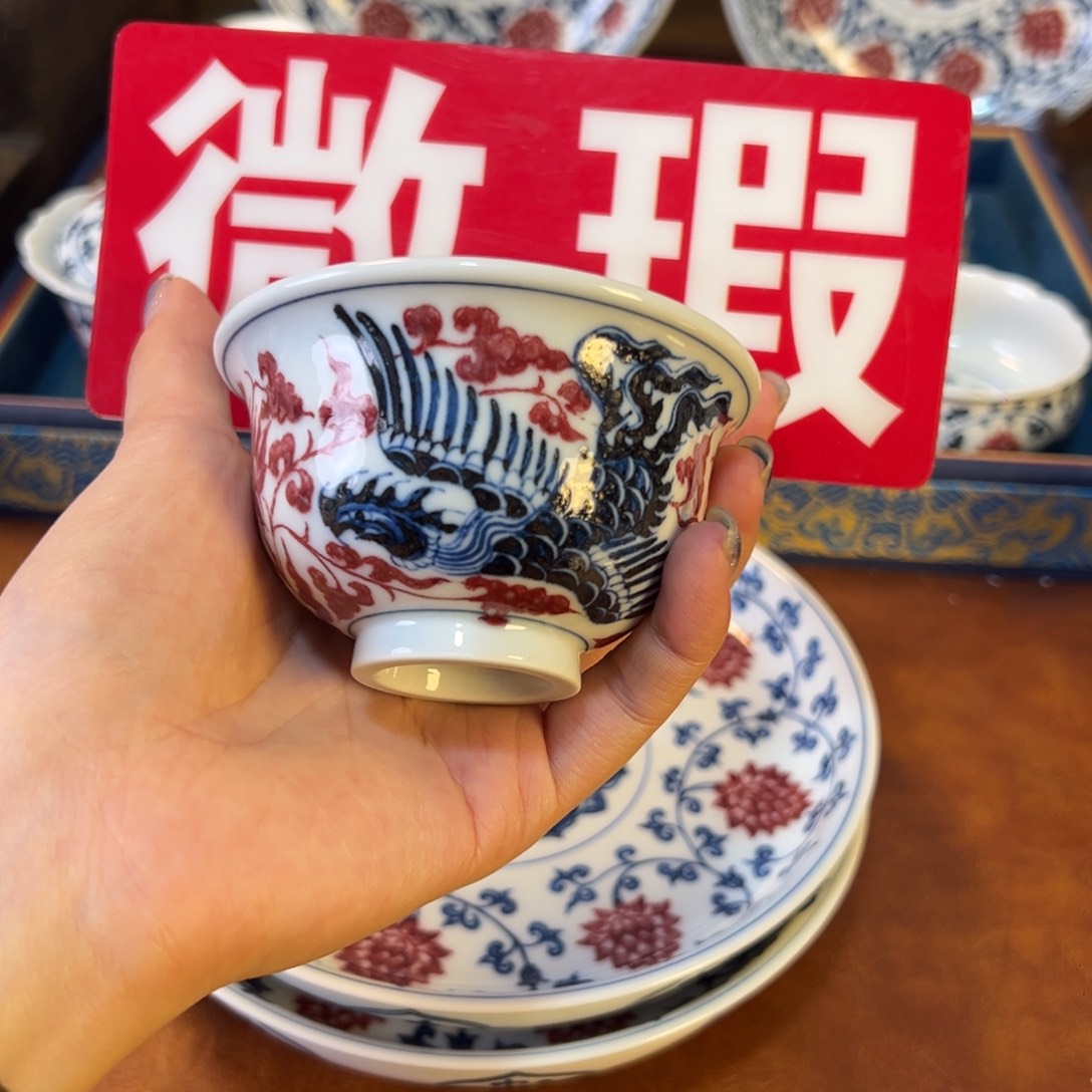 摆件微瑕景德镇陶瓷茶器百宝箱