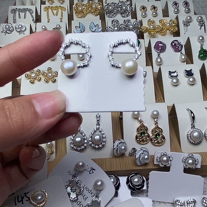 淡水珍珠耳饰银S925镶嵌