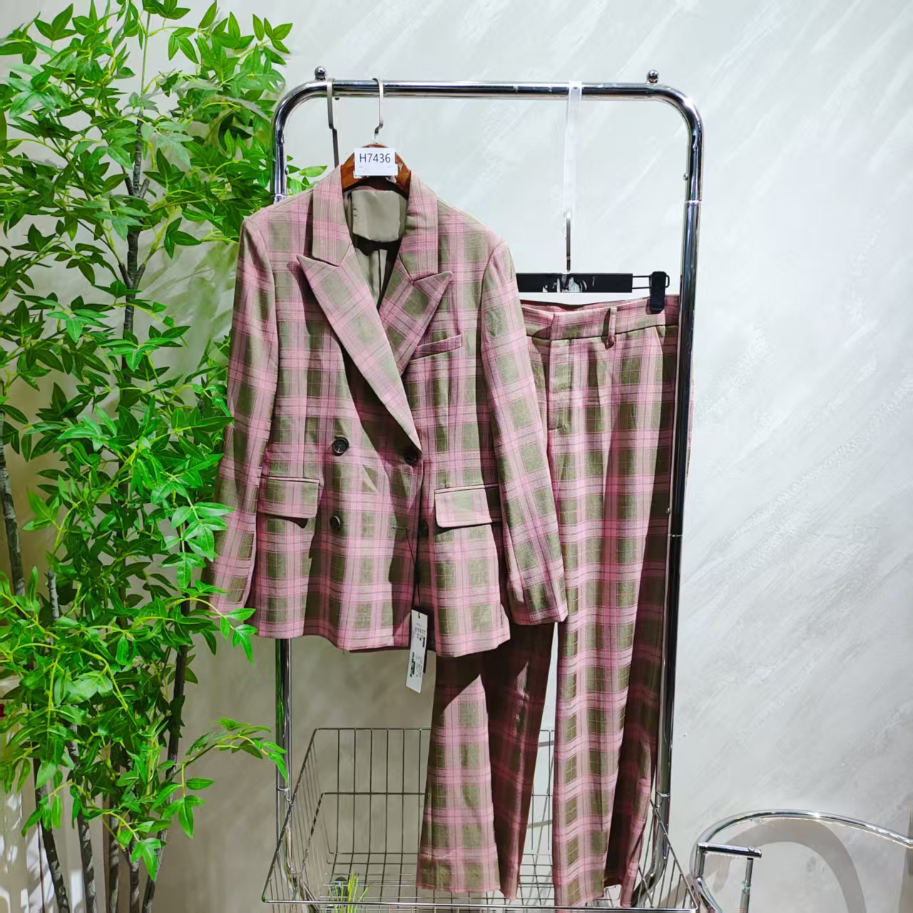 【H7436】女士气质轻奢百搭西装套装