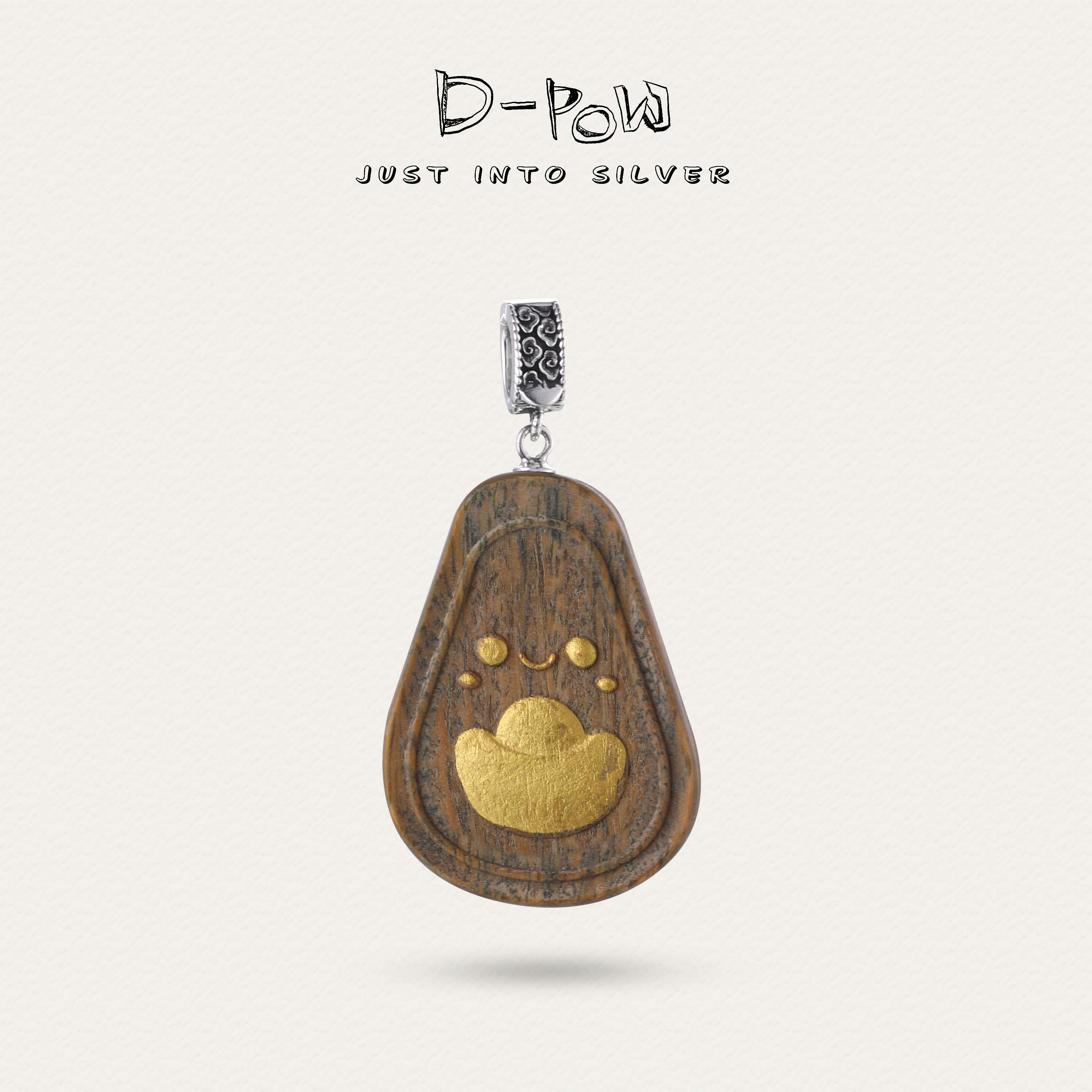 灯小炮 吊坠925银木质 【护】【富得流油】吊坠（9094）双面纯手工雕刻