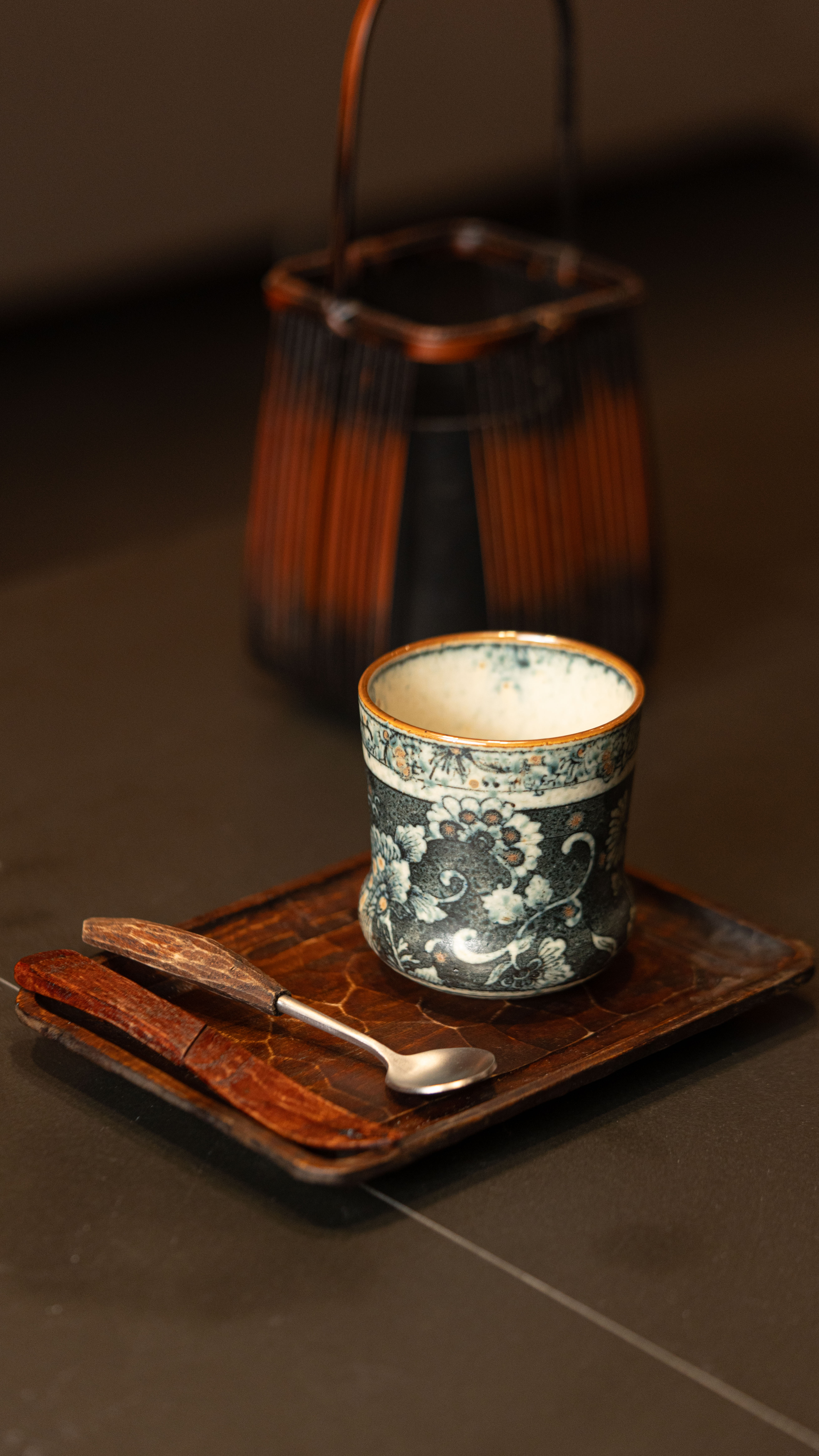 诗瓷集咖啡杯系列 釉下彩黑底牡丹纹 ‖ 可乐杯