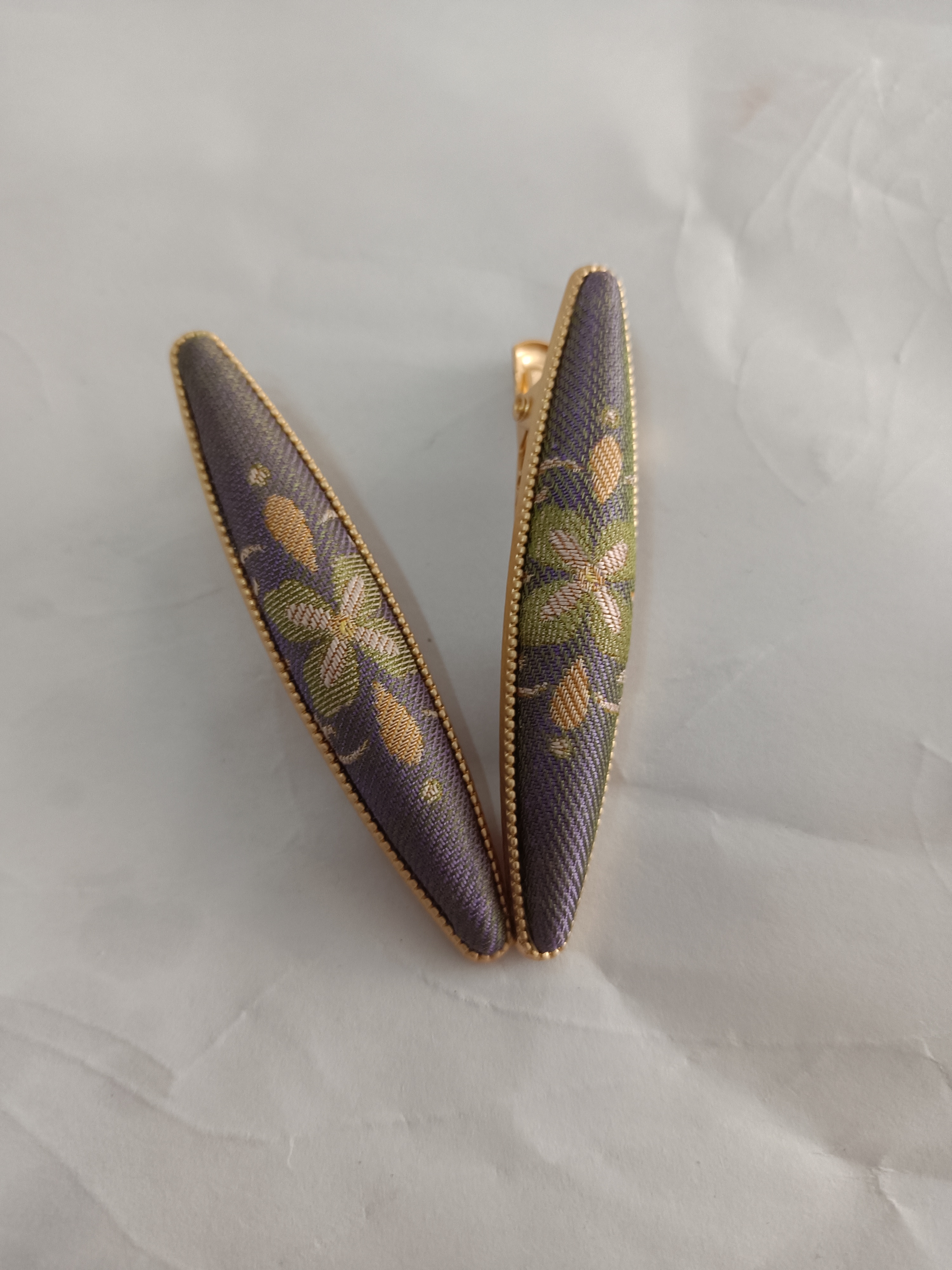 国风蜀锦宋锦云锦香云纱老段发卡发饰耳饰