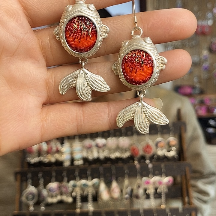 纯铜锆石合金耳环