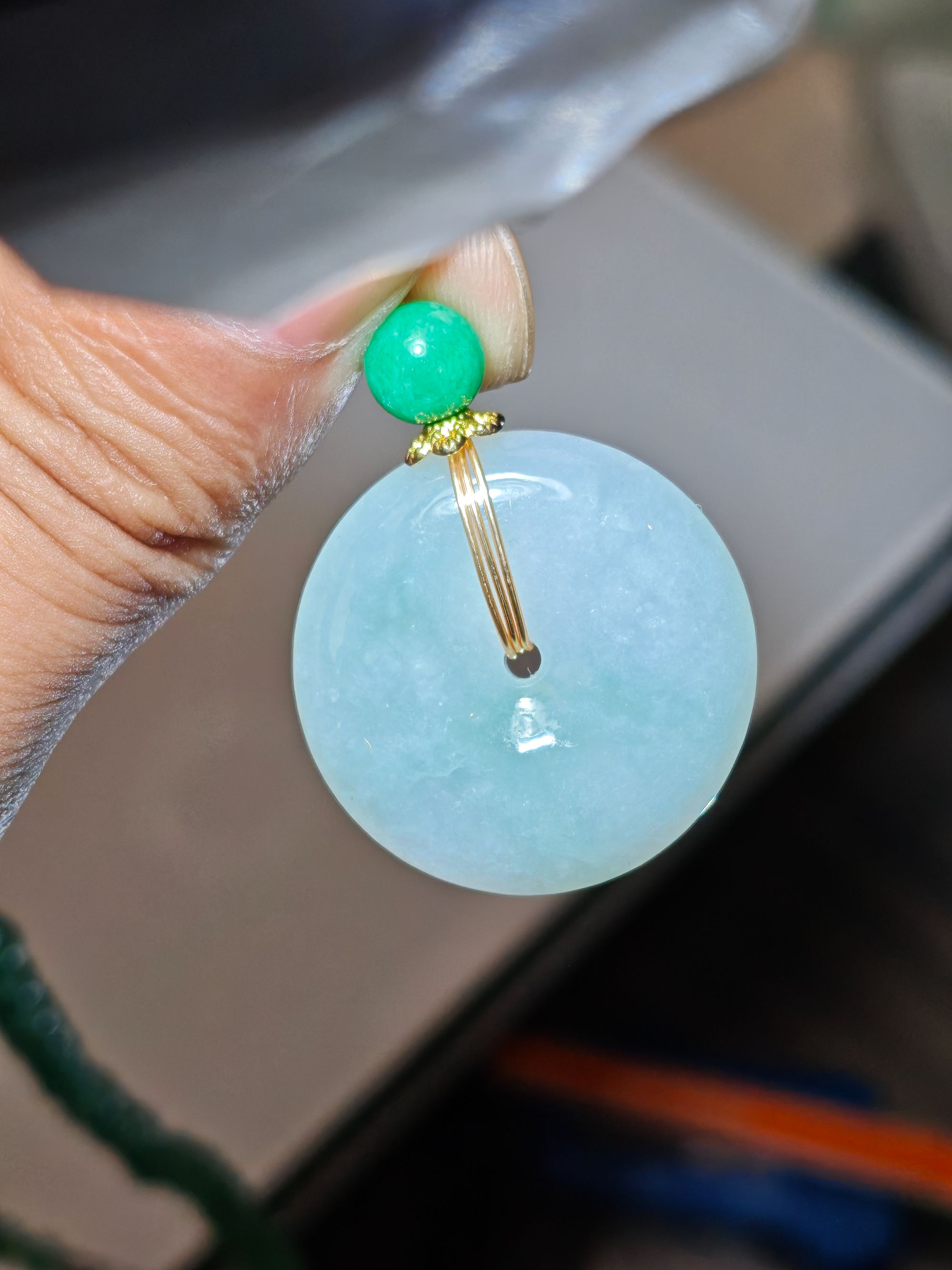 天然缅甸A货翡翠GS-平安扣