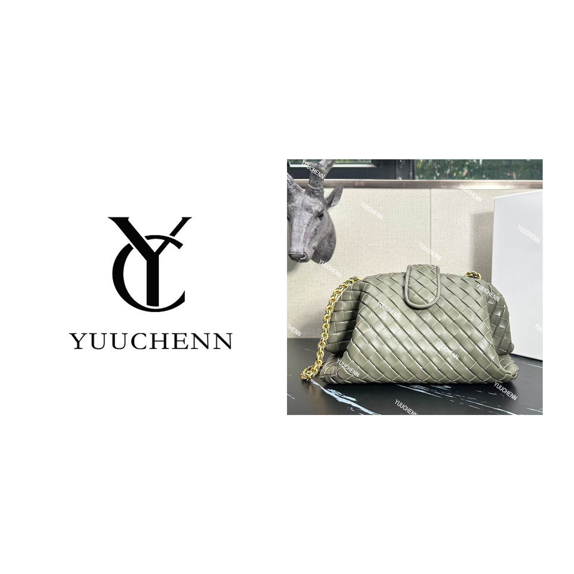 YUUCHENN编织单肩包底长30cm时尚款6021