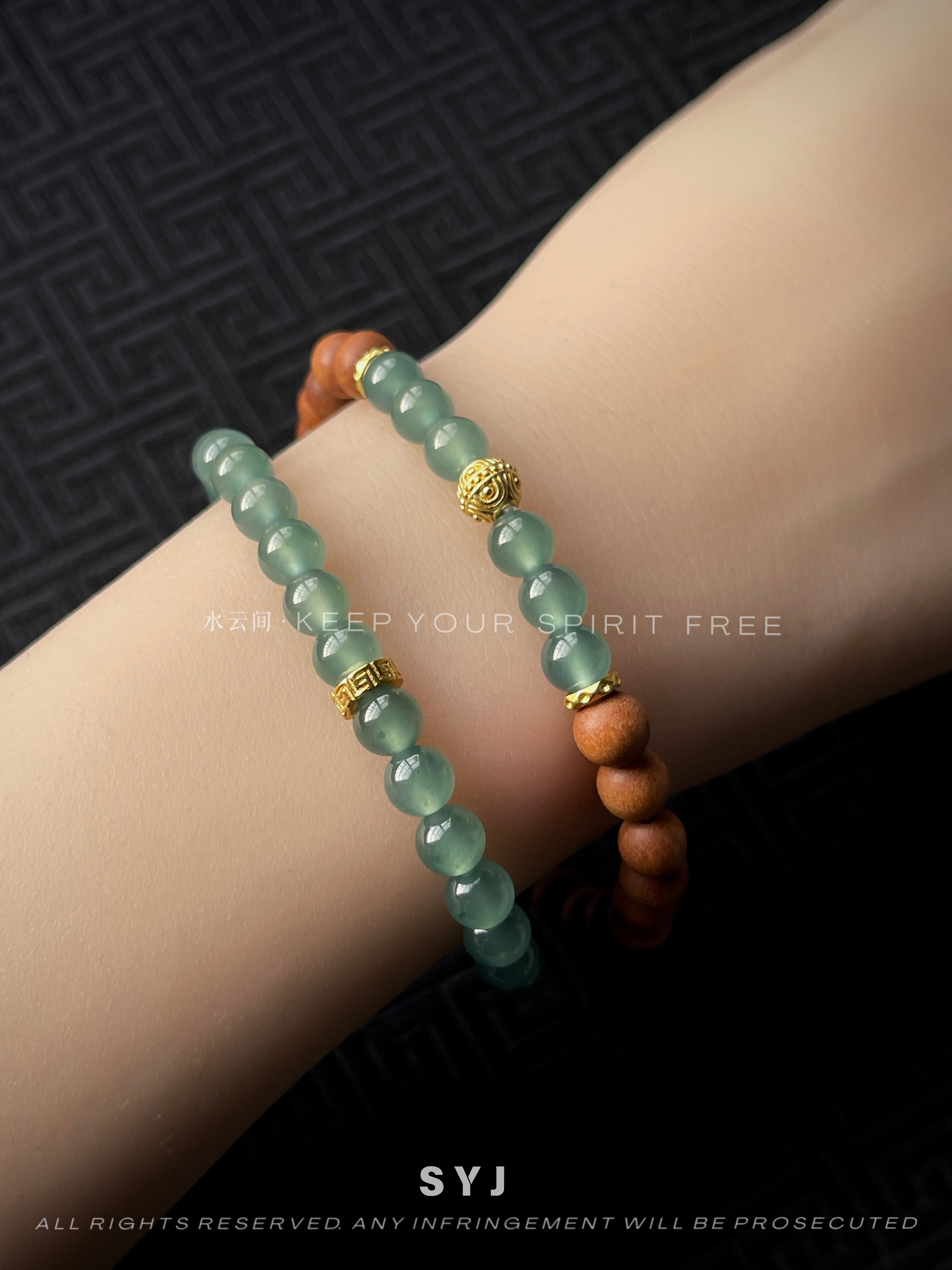 W632『冰魄』天然危地马拉翡翠A货〔精工〕国潮文艺风◇冰润典雅︱约6MM