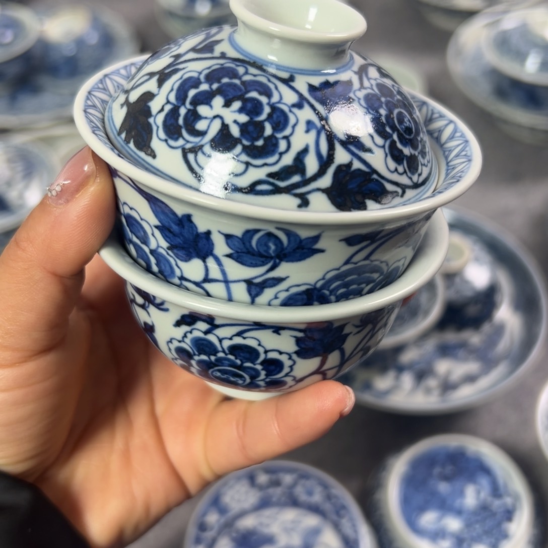 景德镇手工手绘茶具微瑕