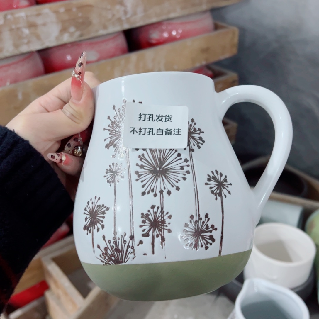 有孔，陶瓷花盆满10米包邮发货