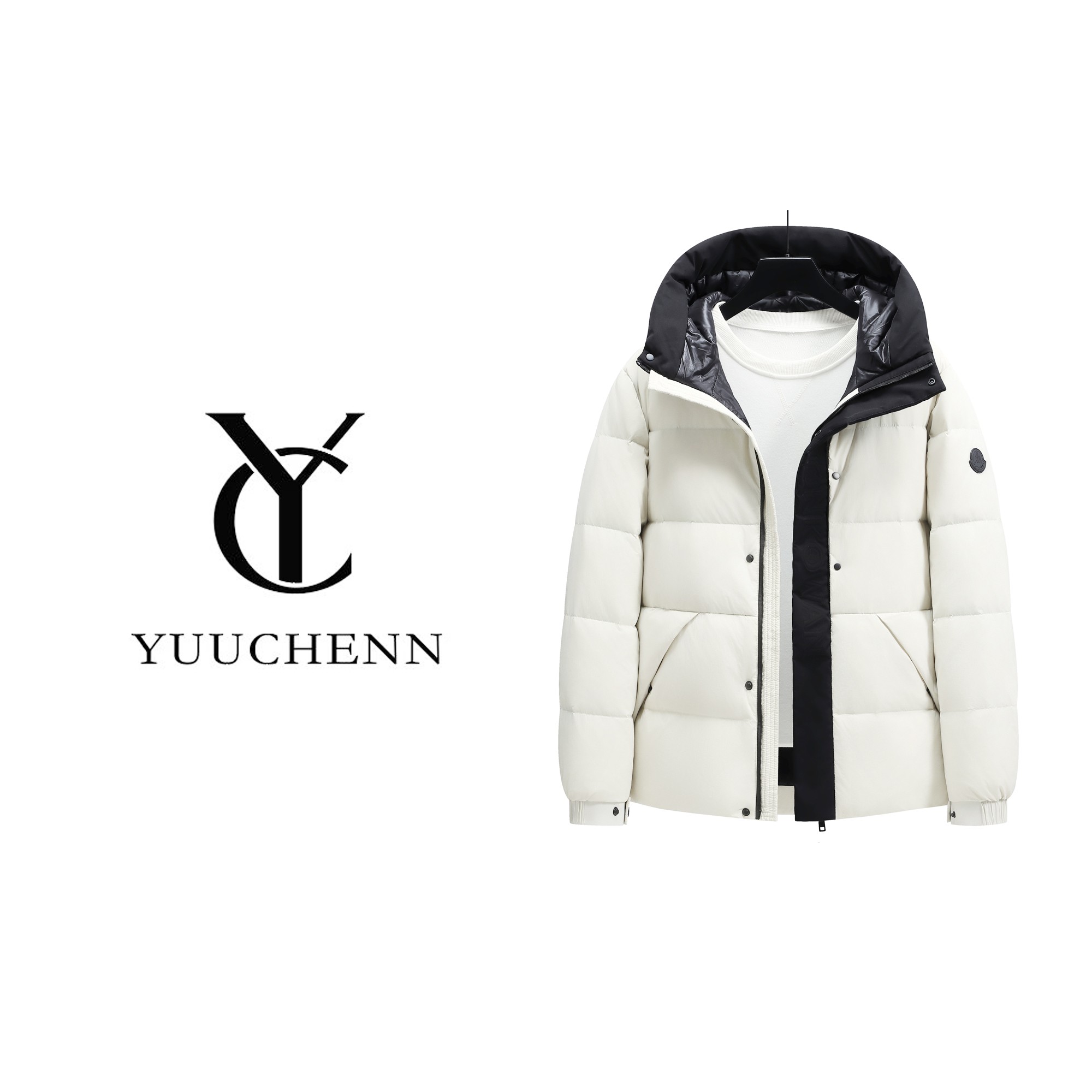 YUUCHENN 黑武士鹅绒服男女短款2025冬季新款加厚保暖羽绒服外套