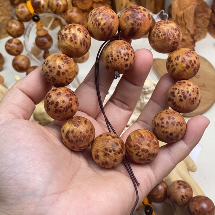 柏木金**雨崖柏瘤疤手串63