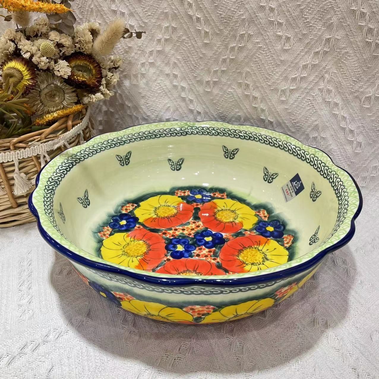 手绘莫妮卡-11.5英寸花边和面盆