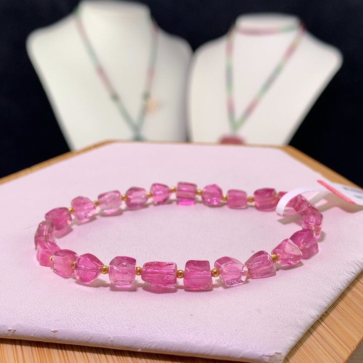 双色碧玺手链未镶嵌