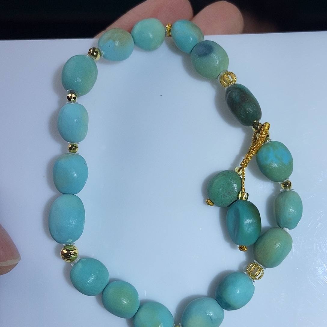 18K金镶嵌绿松石珠宝奇石