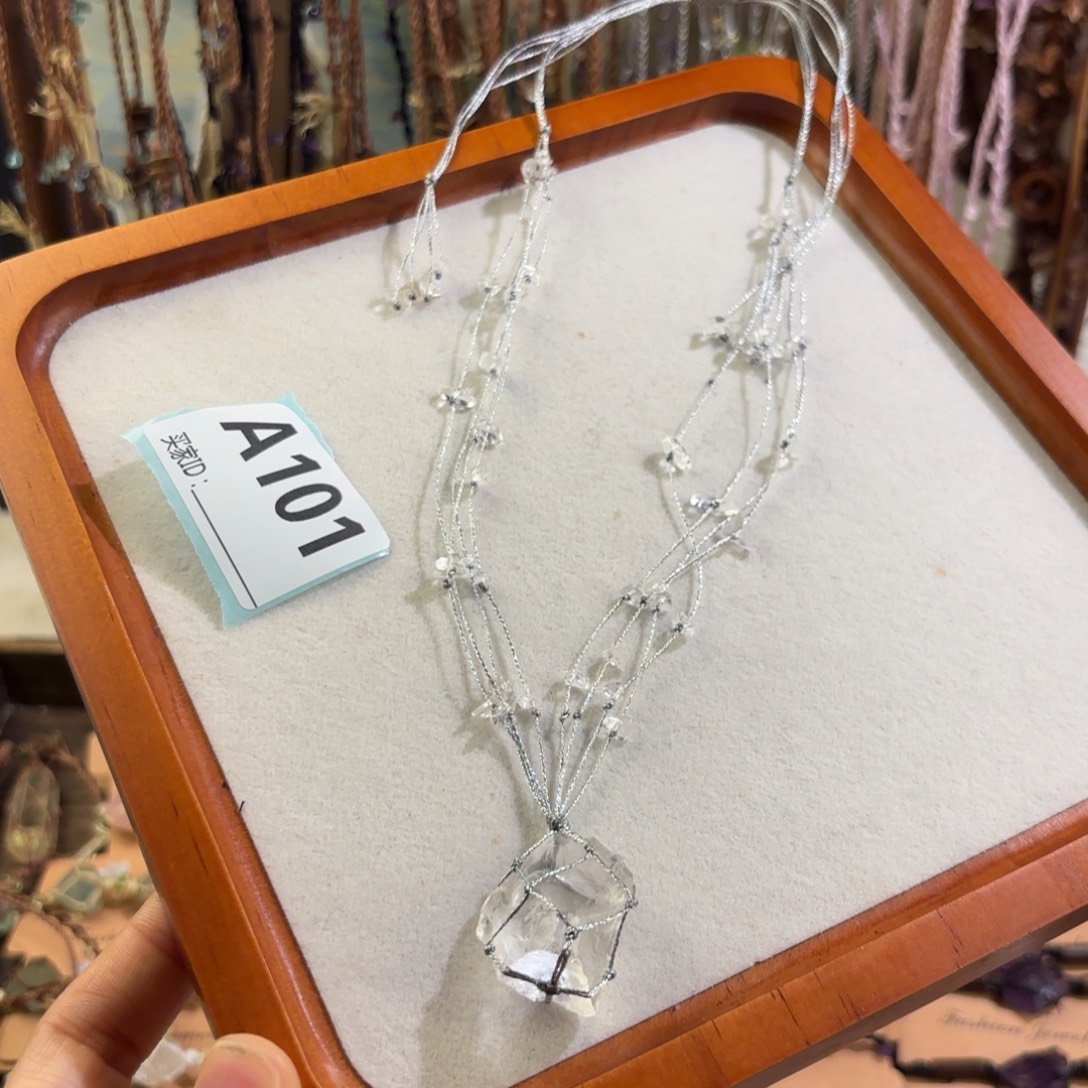 水晶未镶嵌颈饰A101白水晶项链