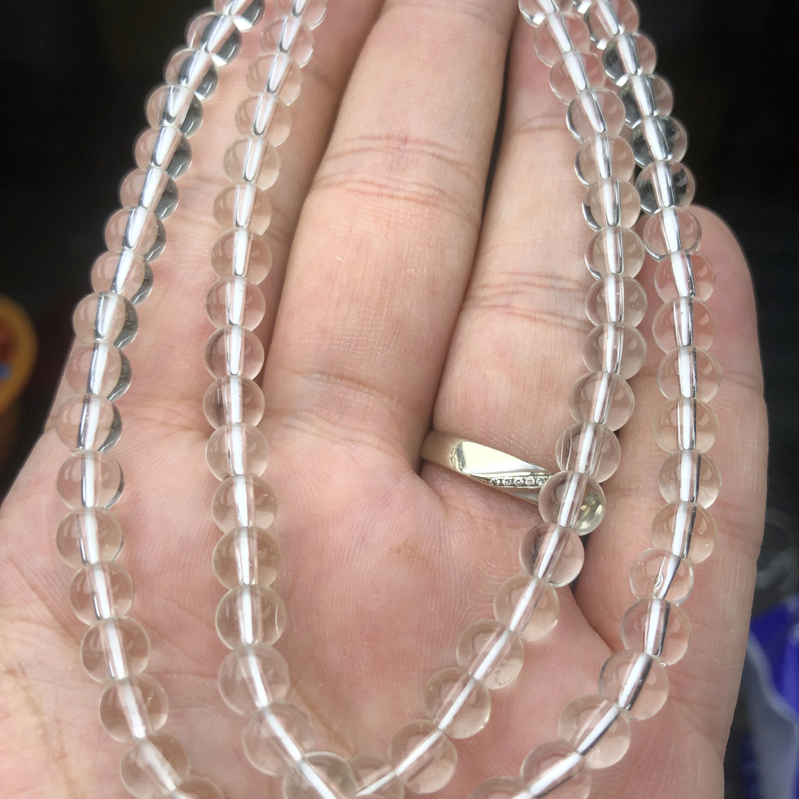 白水晶手串6mm三圈