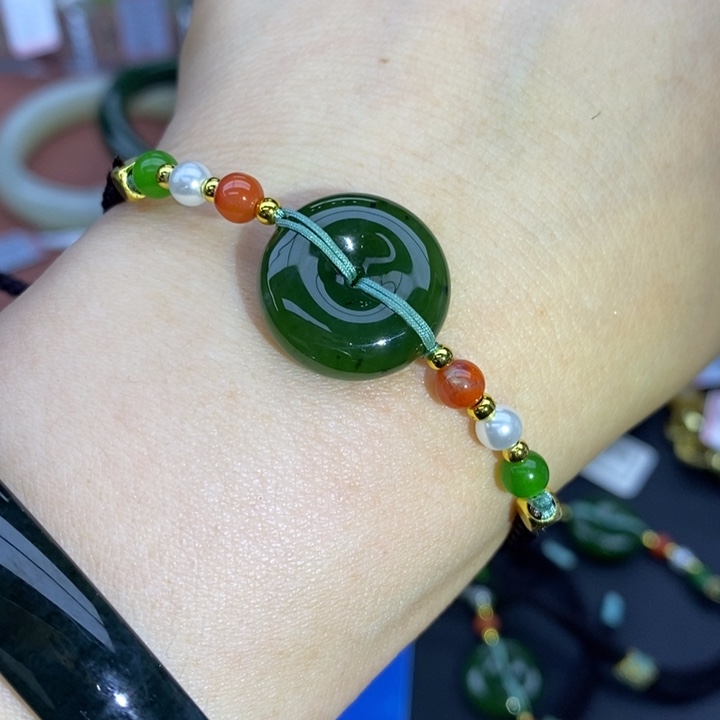 和田玉未镶嵌手链