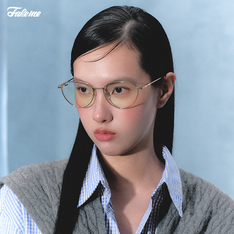 Fakeme【商场同款】吴涟序同款镜架女时尚金属光学镜布偶猫Meredith