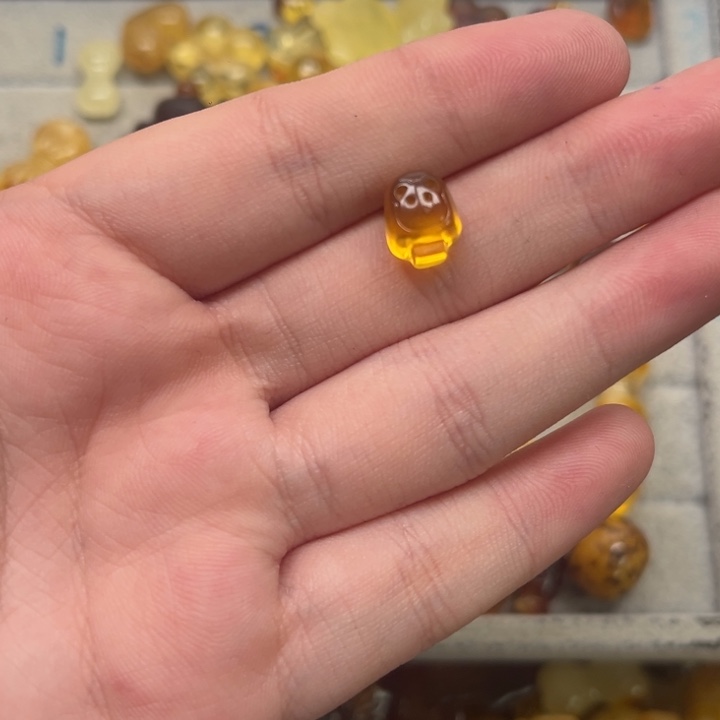 裸石琥珀未镶嵌嘻***玩天然蜜蜡配件