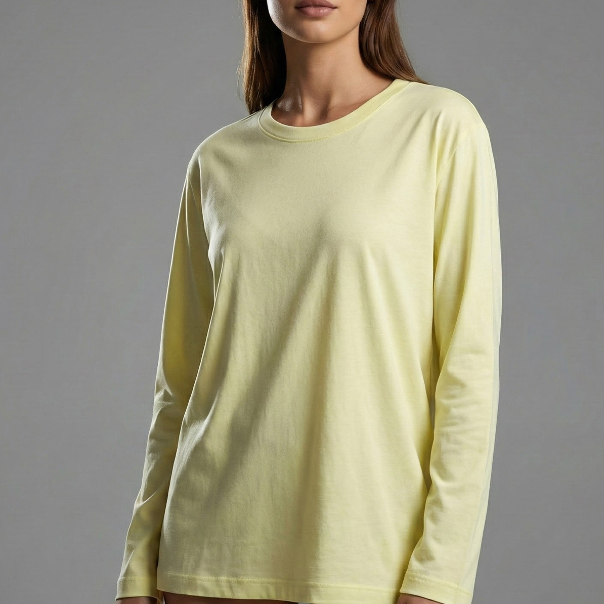 孤品长袖--纯色净版棉质打底衫轻薄高弹37383