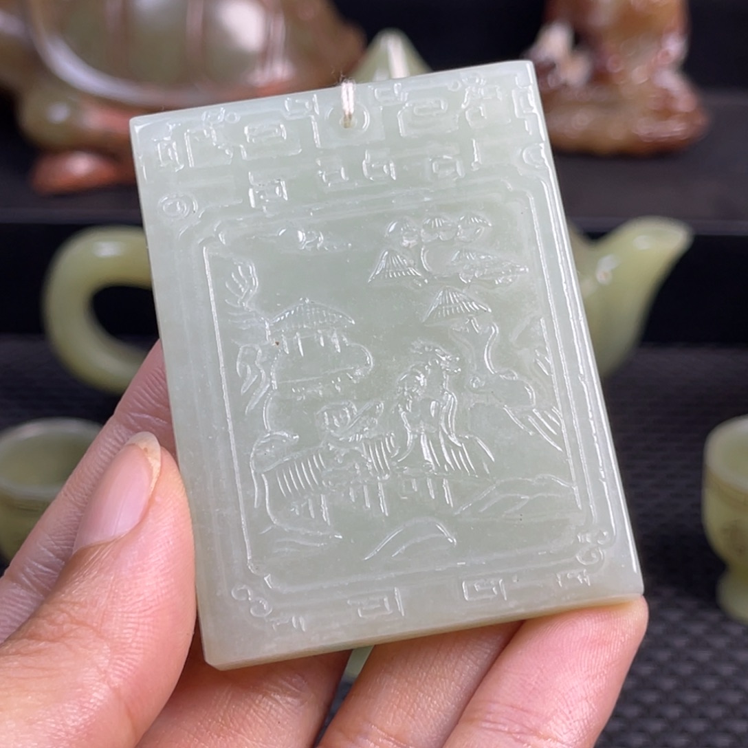 和田玉未镶嵌挂件用****4