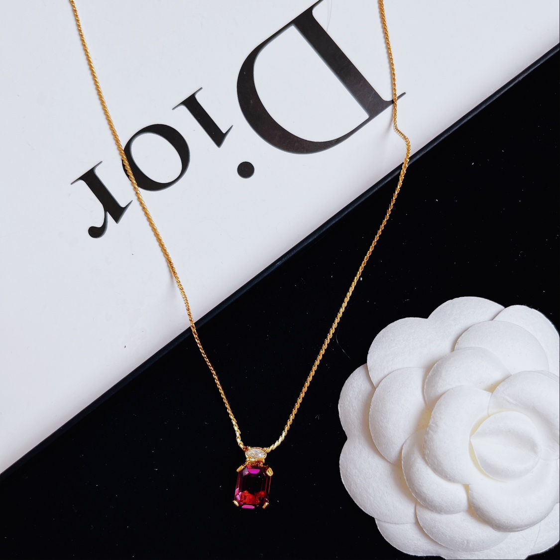 95新 DIOR/迪奥 柚礼中古/迪奥紫色项链LZ411773