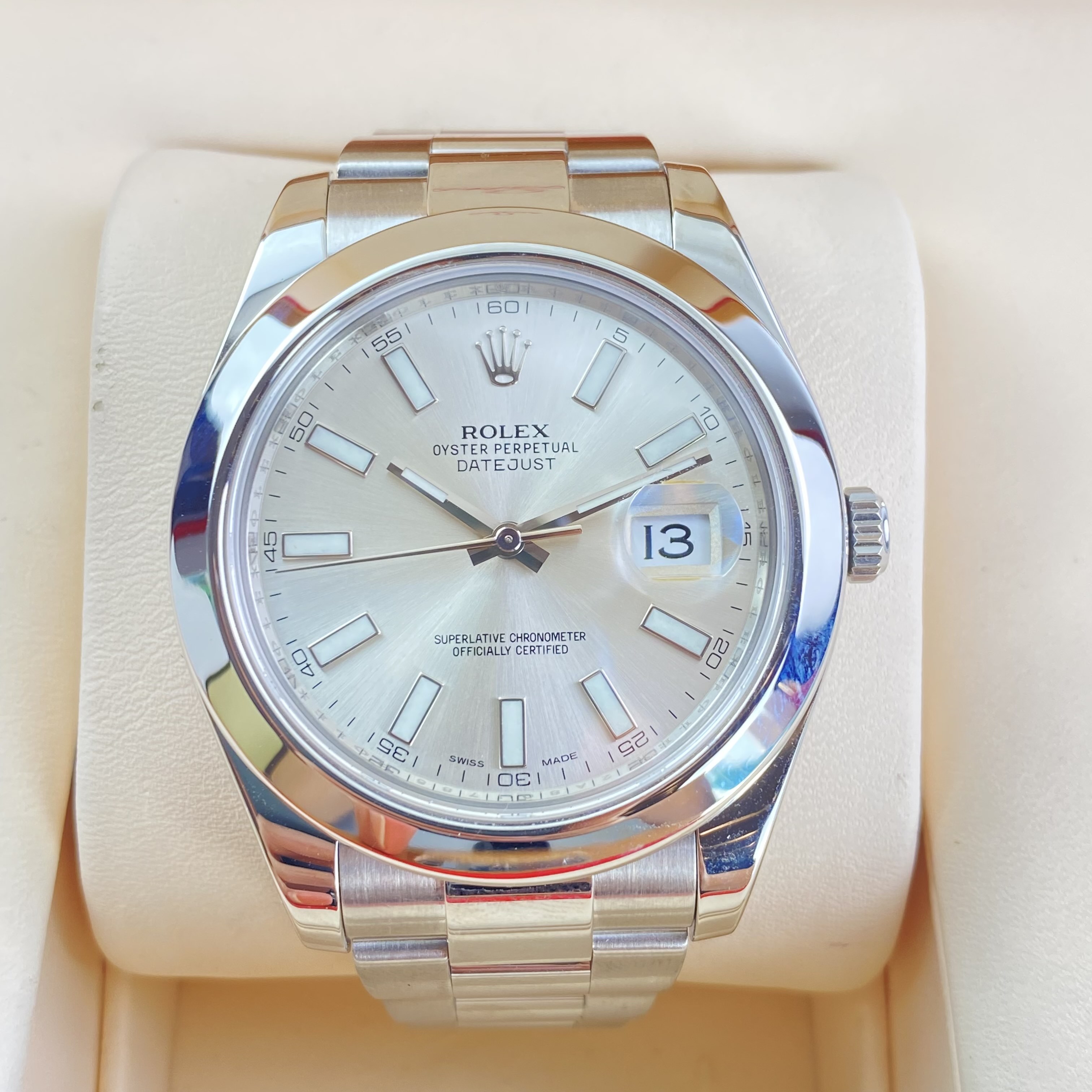 99新 Rolex/劳力士 日志男士自动机械腕表 41盘 116300