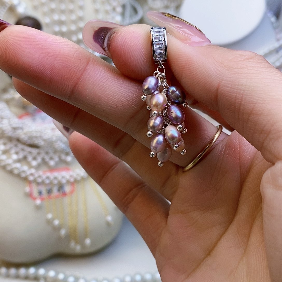 淡水珍珠颈饰银S925镶嵌