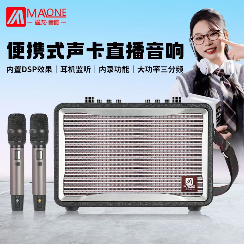 【陌小汐专属】便携式OTG直播内录蓝牙唱歌专业小型大功率户外音箱