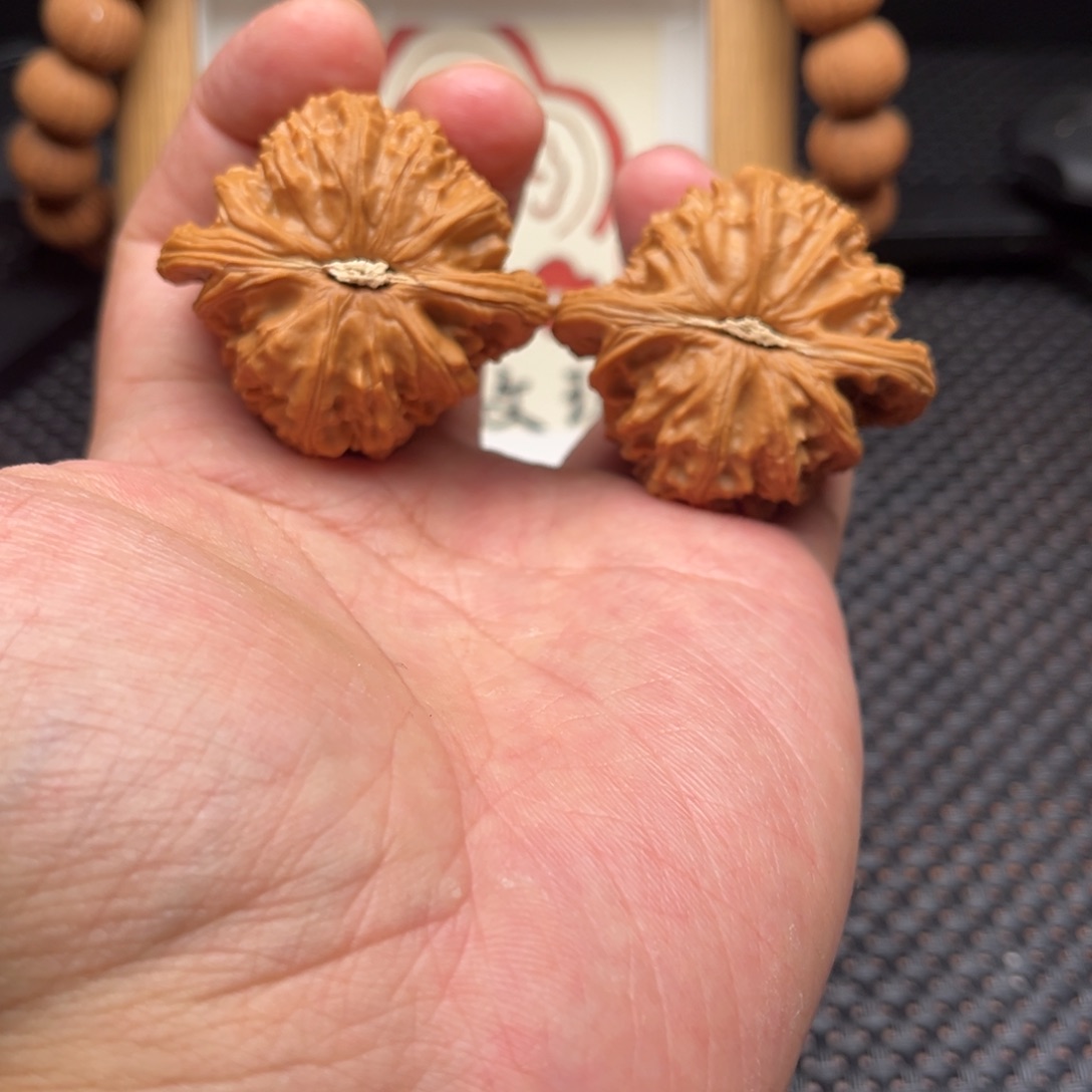 吊坠文玩核桃白狮子44