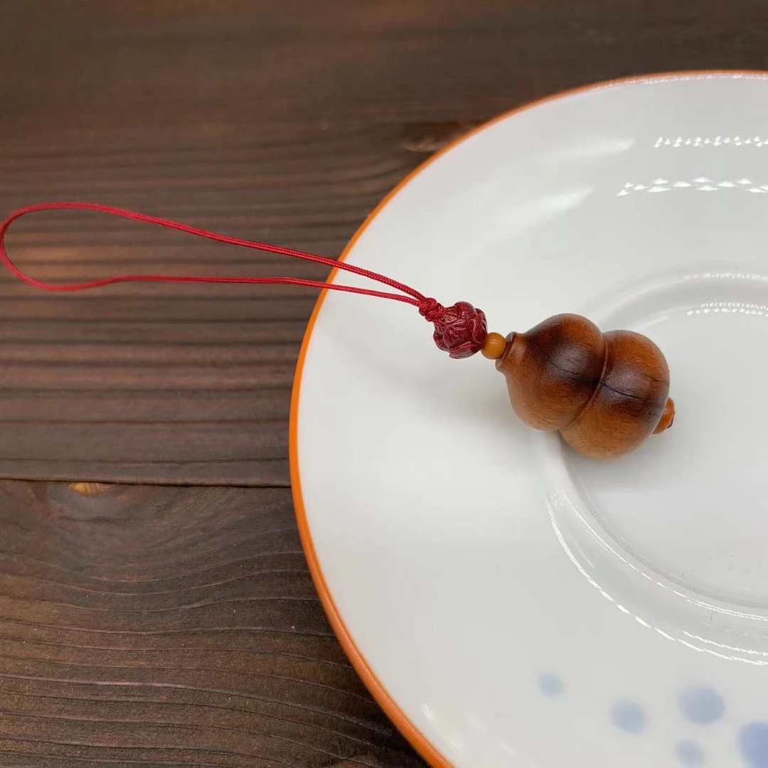 【禄满葫芦】雷击枣木葫芦包包挂 手机挂件