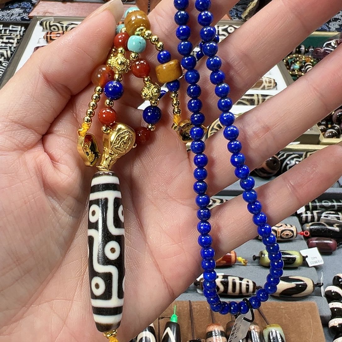 玛瑙/玉髓未镶嵌珠宝半成品聚缘折九套链