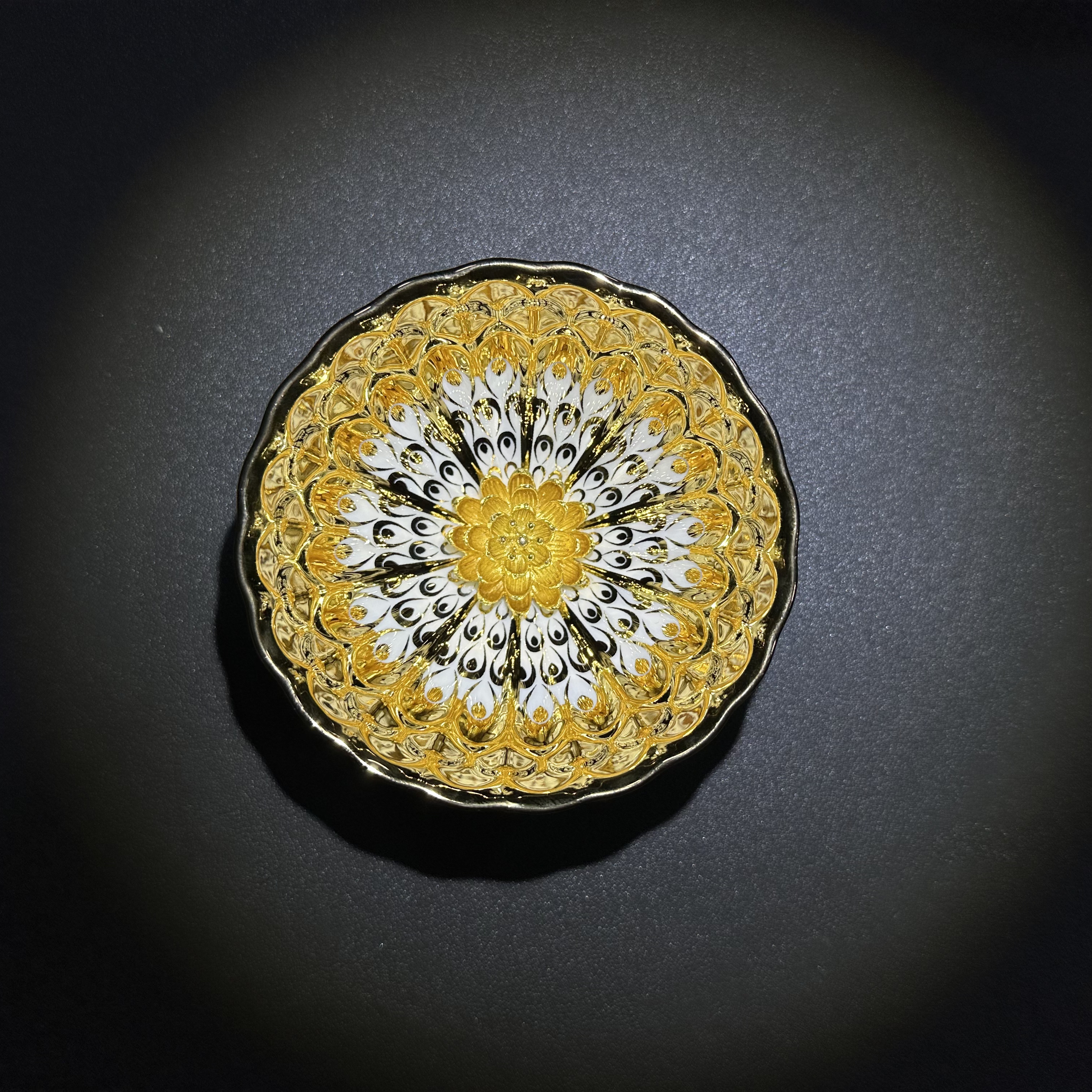 【闪购商品】高端茶器 金玉满堂金莲花 主人杯