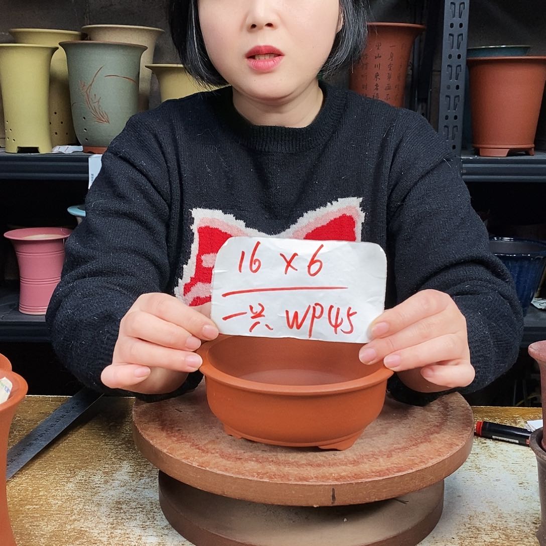 紫砂一个花盆货号wp45