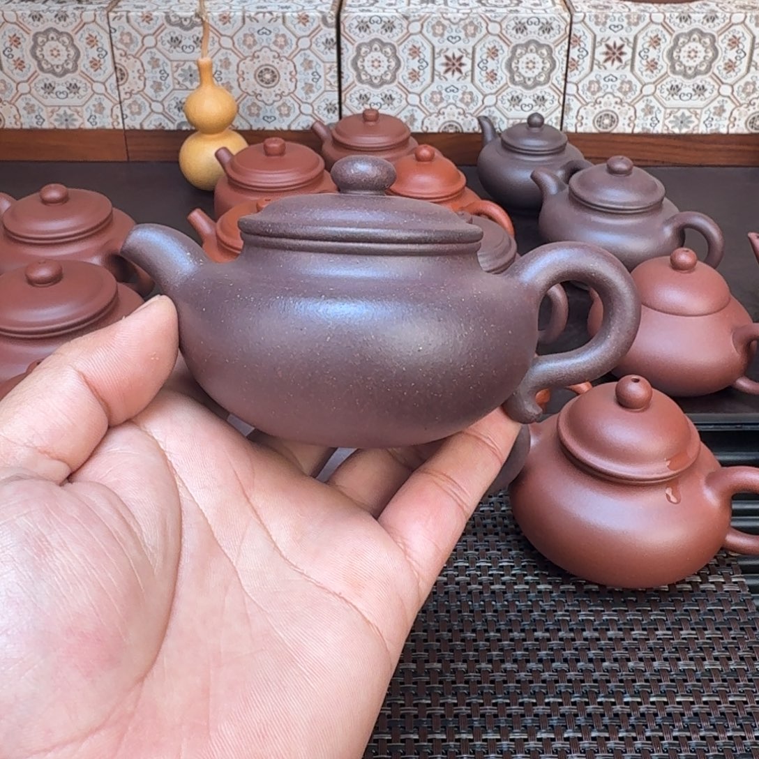 大***宝茶壶紫砂原矿紫泥仿古120cc
