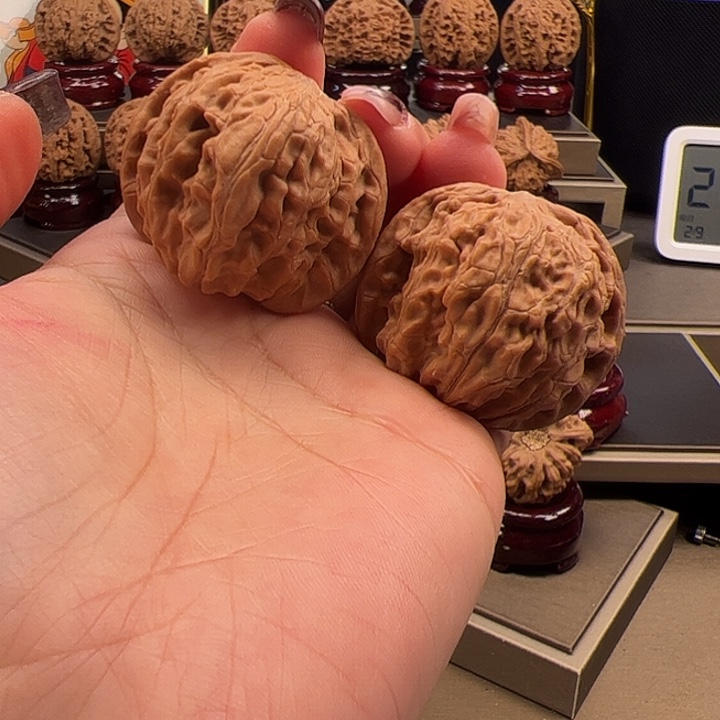 文玩核桃把件40 磨盘d-002