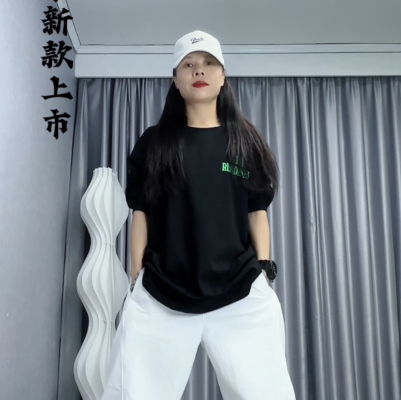 8806秋季长袖印花圆领T恤时尚上衣百搭休闲
