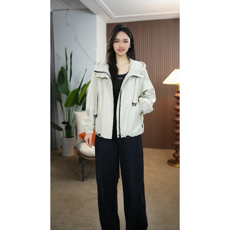 【垚佳定制】C178米白色短外套女2025秋季新款洋气显瘦时尚短外套