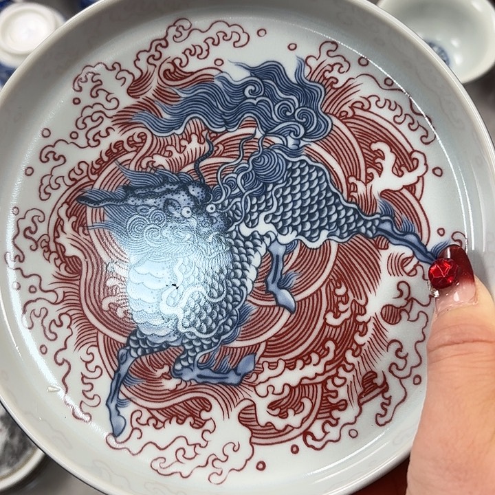 陶摆件麒麟瓜踏浪大壶城