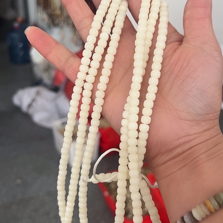 吊坠白玉菩提5×6白色