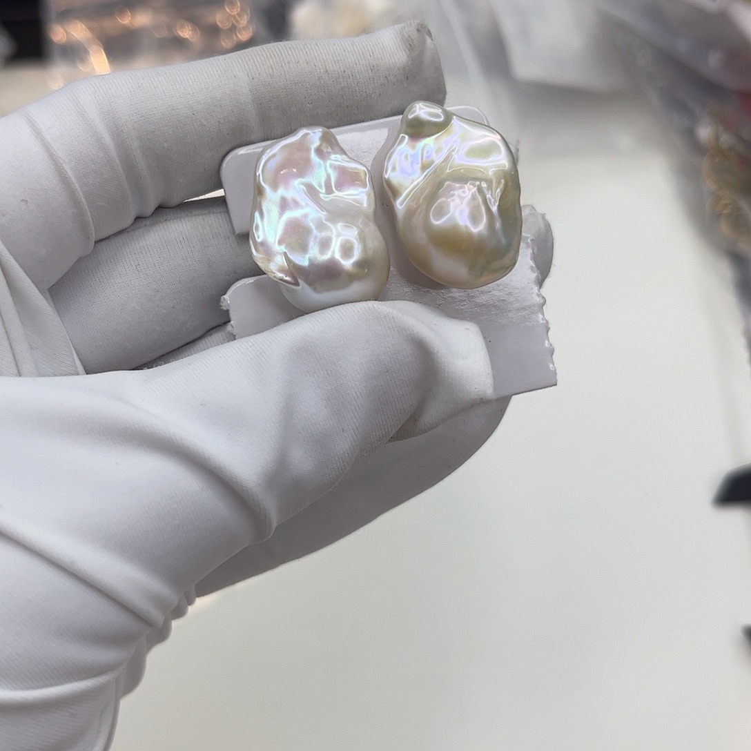 银S925镶嵌淡水珍珠耳饰