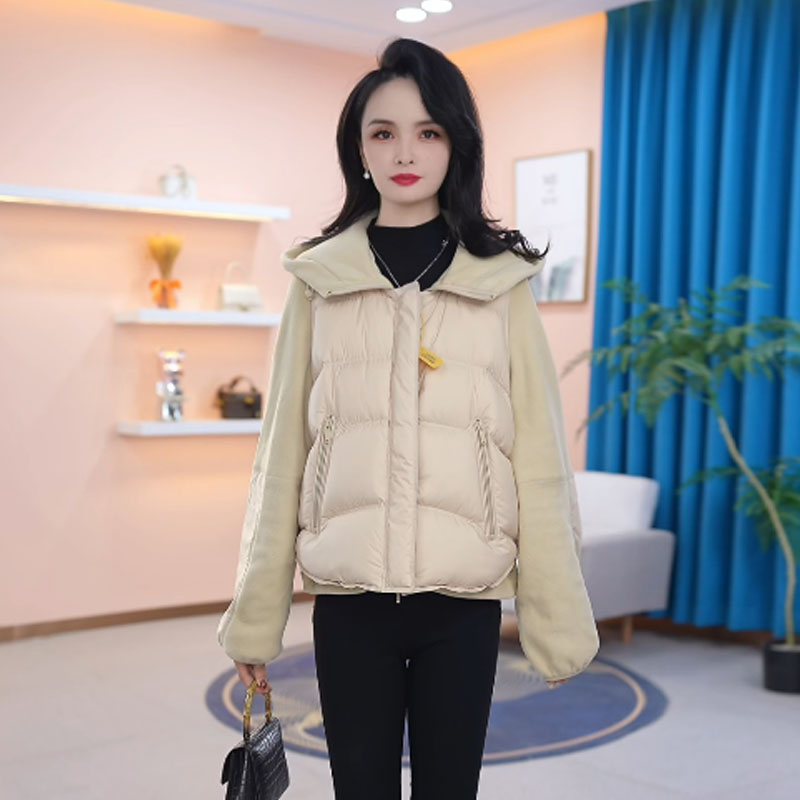 【羽绒服】冬季白鸭绒毛领羽绒服百搭新款时尚莫瑞系穿搭休闲保暖