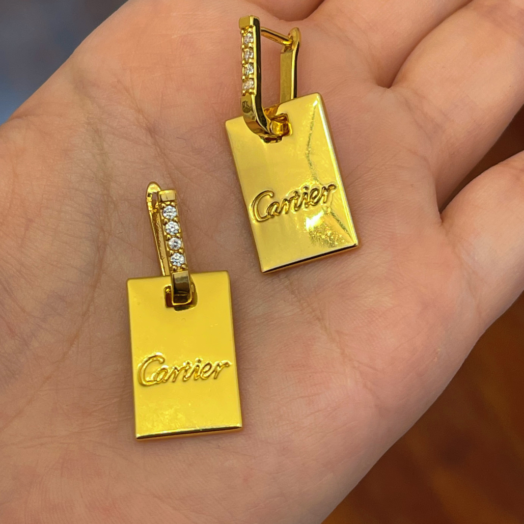 钛钢耳饰 钛钢 小方砖女简约时尚耳夹不掉色