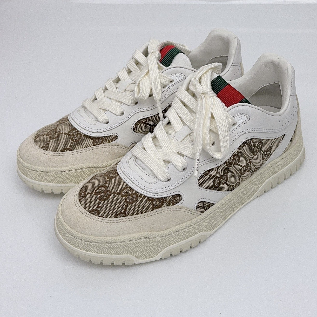 99新 GUCCI/古驰 38码/老花板鞋/98新/lz00144