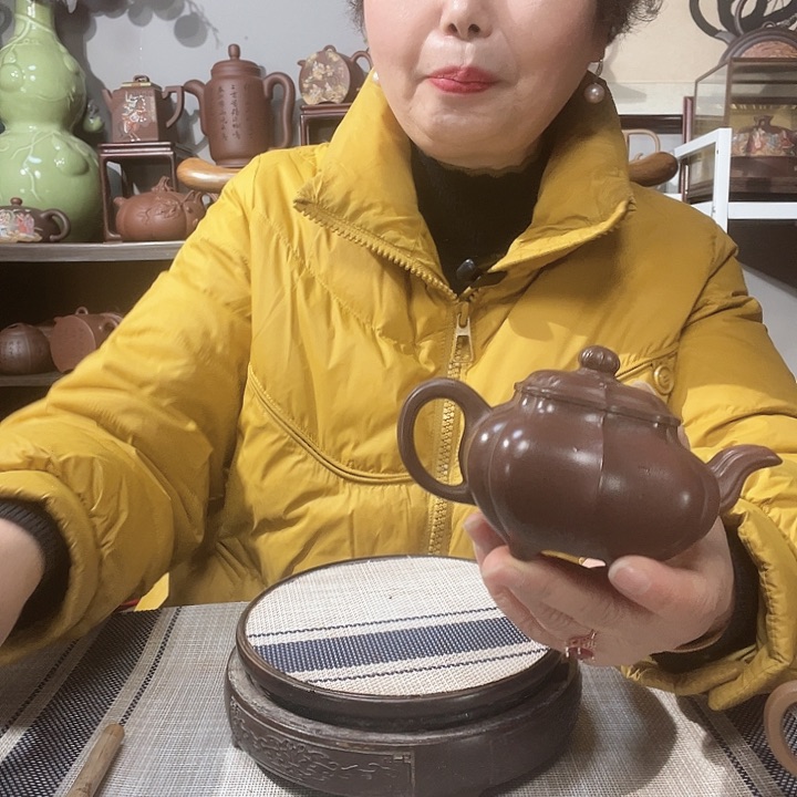 紫泥茶壶易*寒原矿紫砂壶