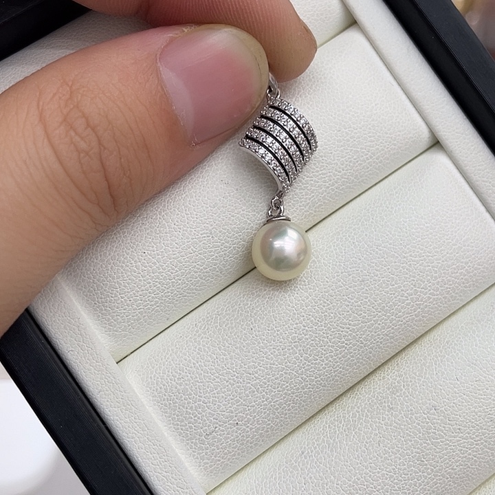 吊坠(不含链)海水珍珠银S925镶嵌