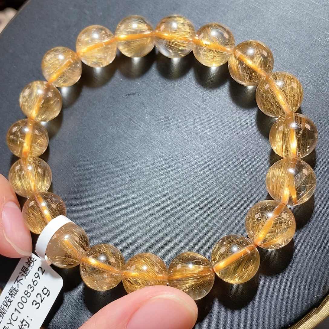 水晶手链未镶嵌F金发晶10.6