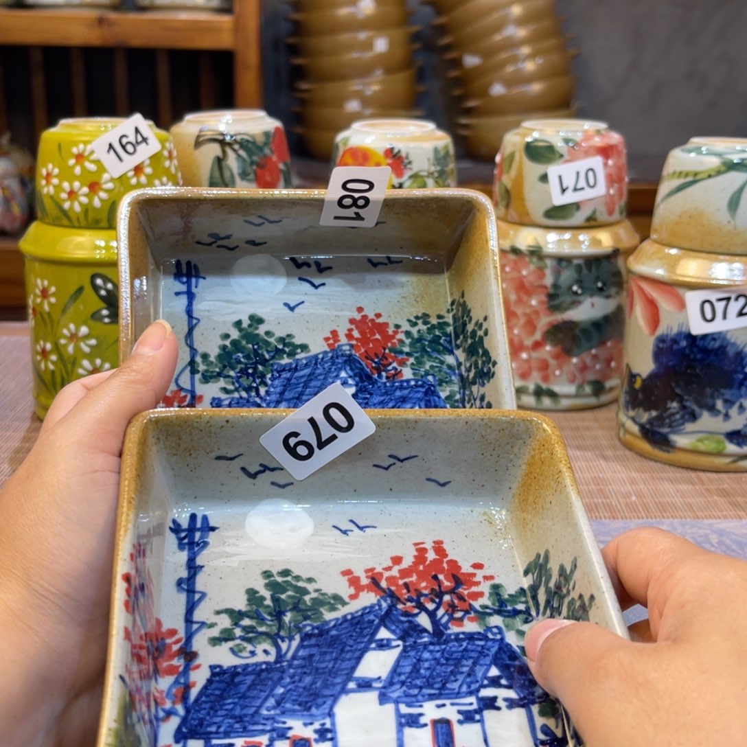 瓷片二*花景德镇手工制作