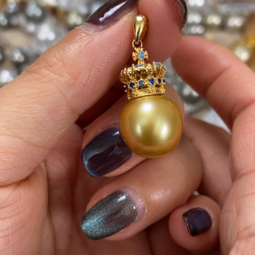 银S925镶嵌海水珍珠颈饰