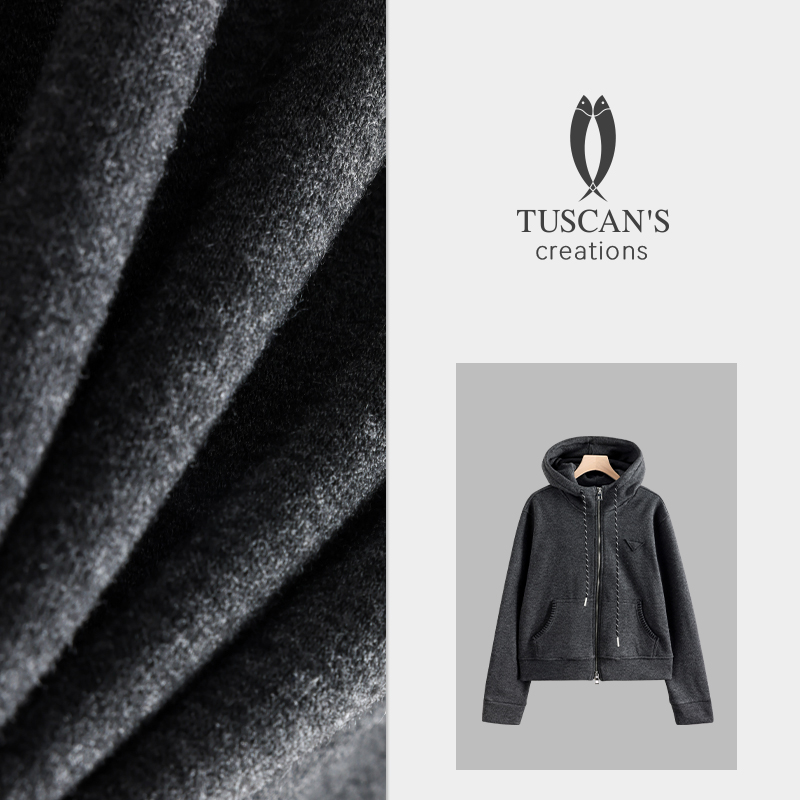 TUSCAN'S CREATIONS女士百搭拉链连帽外套休闲短外套时代双鱼