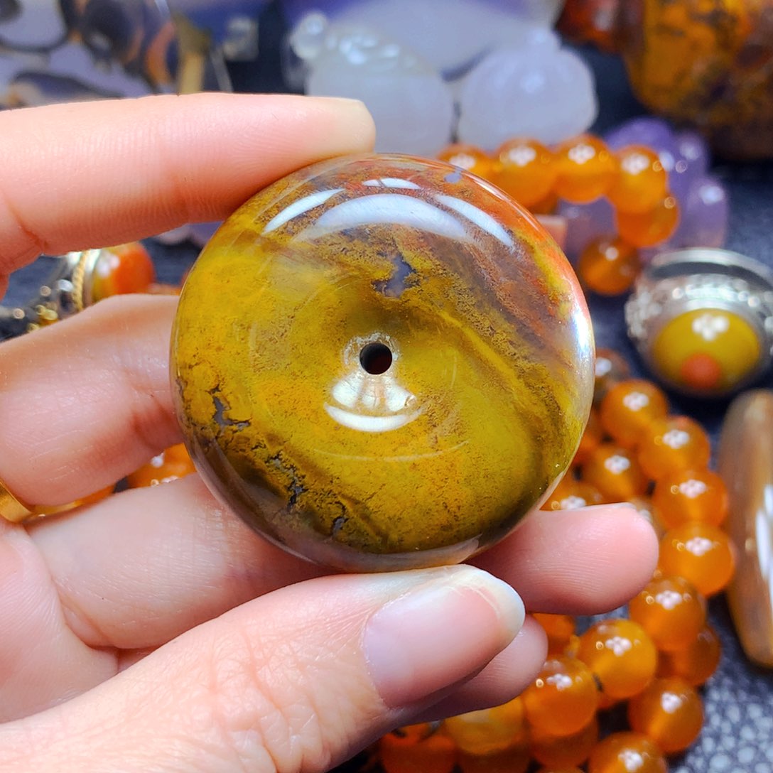 玛瑙/玉髓吊坠2未镶嵌天*山